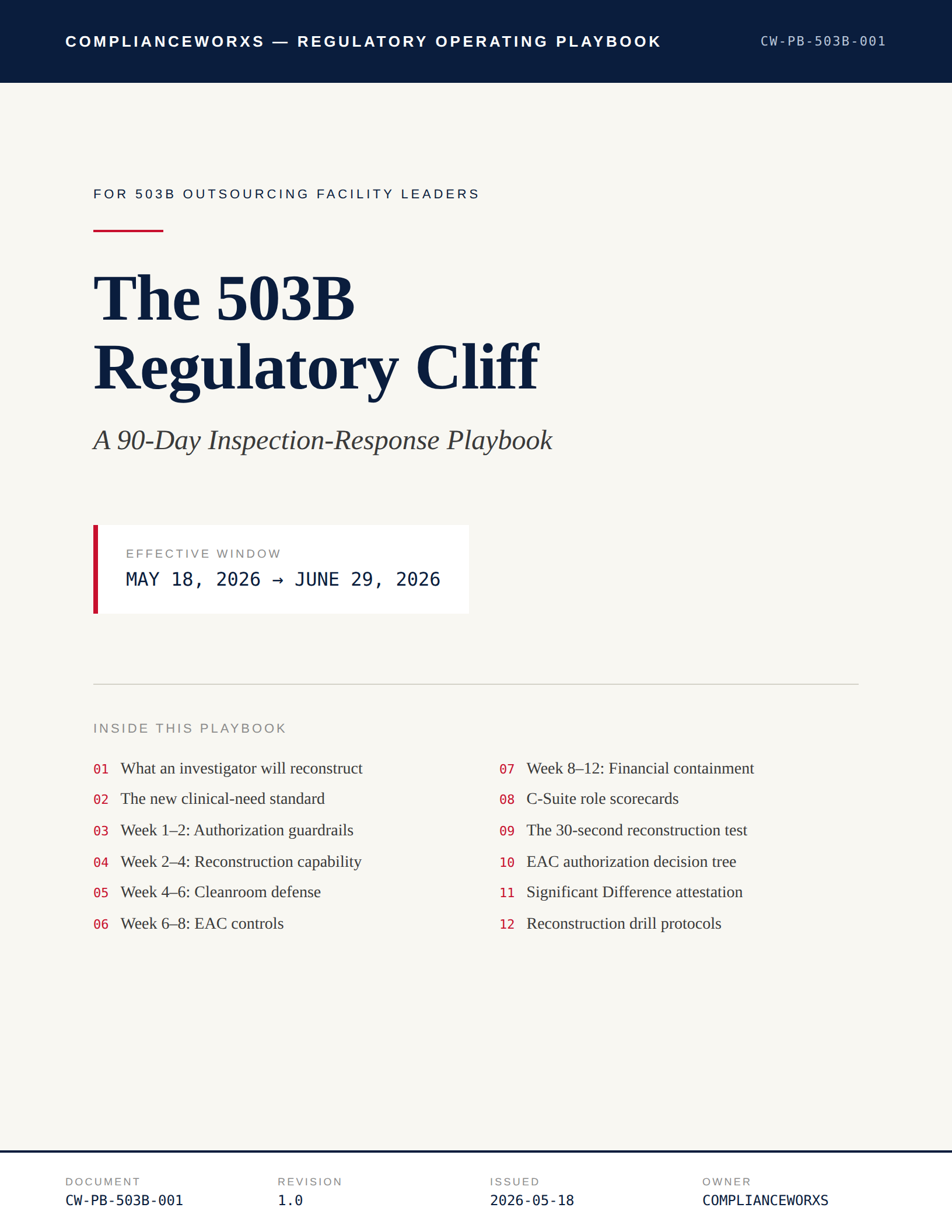 The 503B Regulatory Cliff Playbook cover