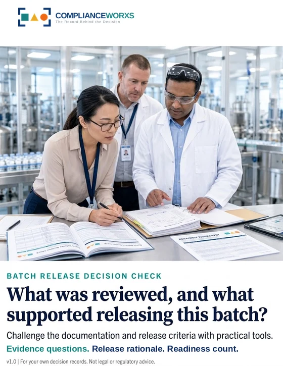 Batch Release Decision Check, cover