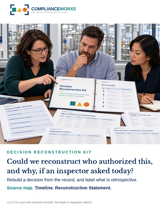 Decision Reconstruction Kit, cover
