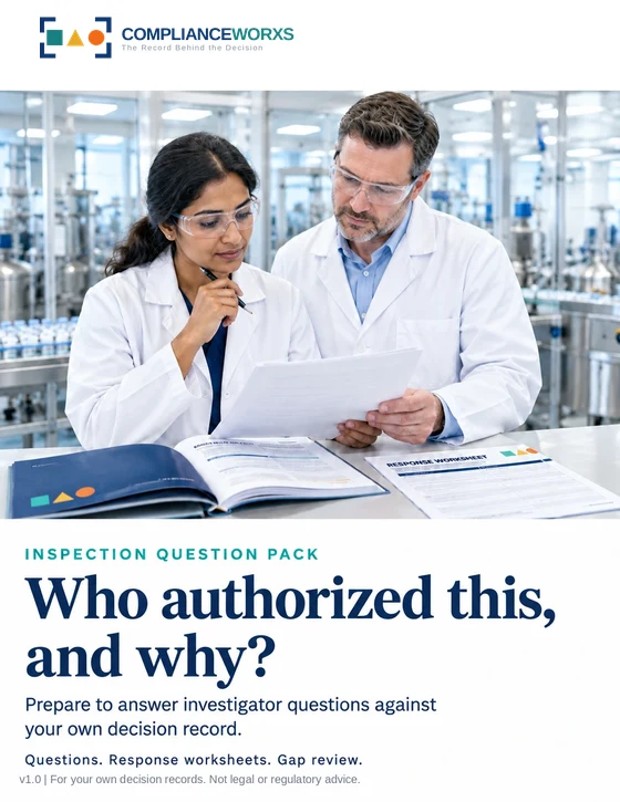 Inspection Question Pack, cover